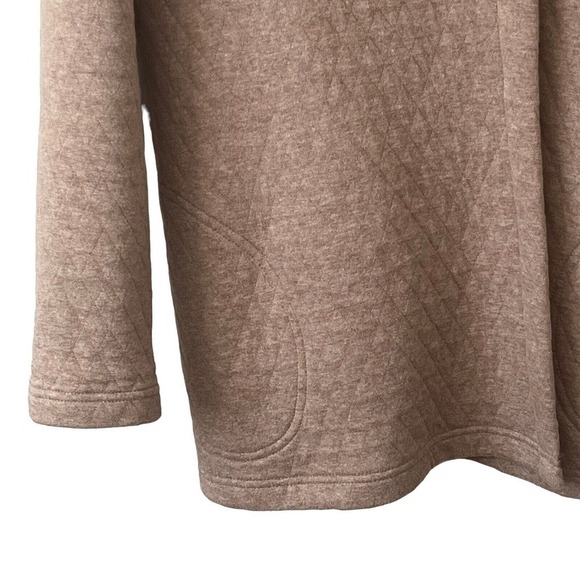 Pure Jill Size Medium Petite Quilted Jacket Single Snap Closure Pockets Brown - Picture 6 of 13